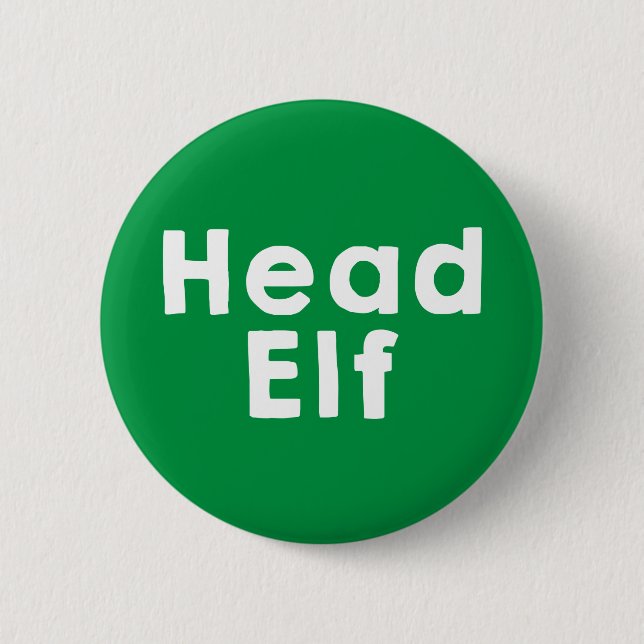 Head Elf Christmas Appreciation  6 Cm Round Badge (Front)