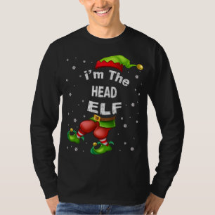 Head Elf Matching Family Christmas Pajama gift T-Shirt