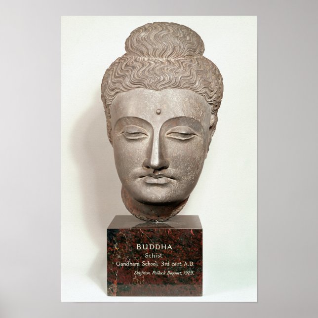 Head from a statue of the Buddha, from Poster (Front)