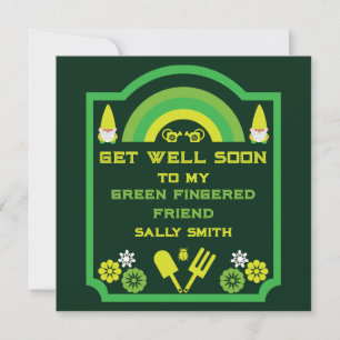 Head Garden Gnome Gardener Card