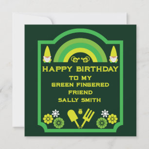 Head Garden Gnome Gardener Card