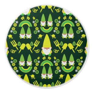 Head Garden Gnome Gardener Ceramic Knob