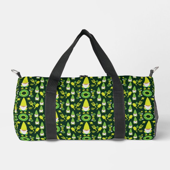 Head Garden Gnome Gardener Duffle Bag (Front)