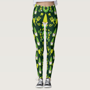 Head Garden Gnome Gardener Leggings
