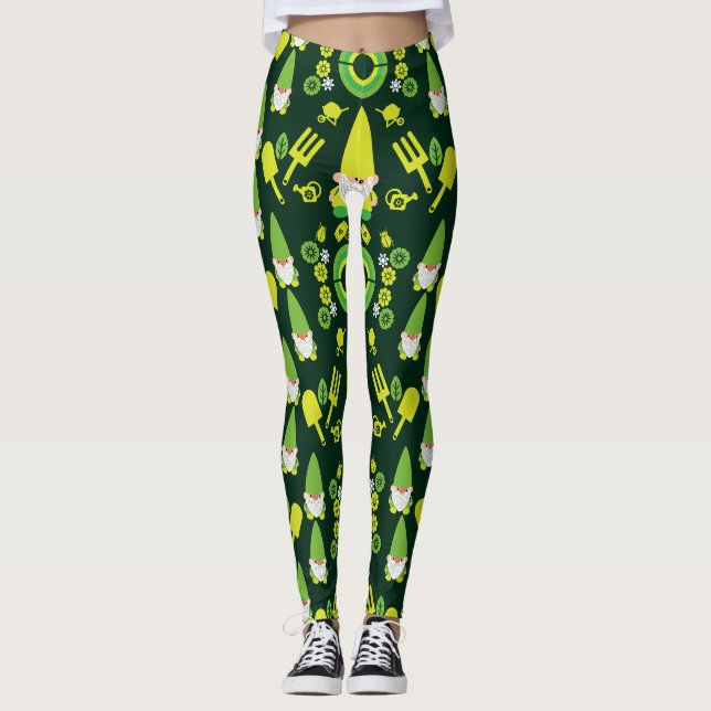 Head Garden Gnome Gardener Leggings (Front)