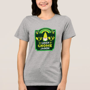 Head Garden Gnome Gardener Tri-Blend Shirt