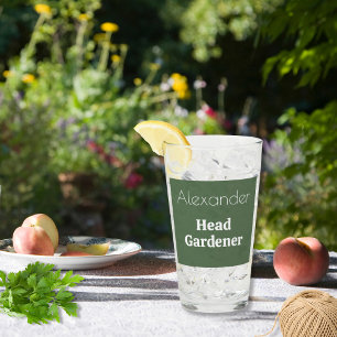 Head Gardener Glass Personalised Custom Tumbler