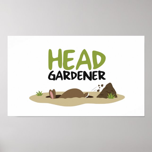 Head Gardener Illustration Poster (Front)