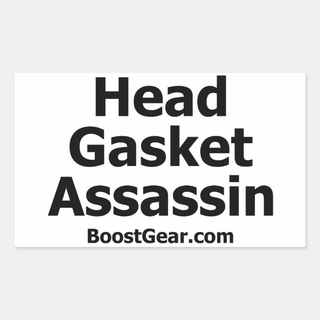 Head Gasket Assassin Sticker by BoostGear.com (Front)