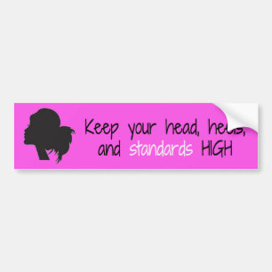 Head Heels and Standards High Bumper Sticker