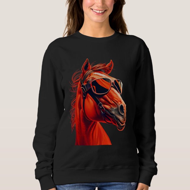 Head Horses  Humorous Sunglasses  2 Sweatshirt (Front)