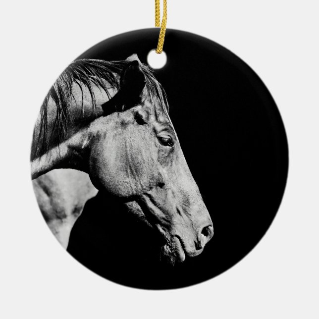 head horse's leg ceramic tree decoration (Front)