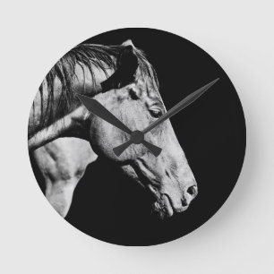 head horse's leg round clock