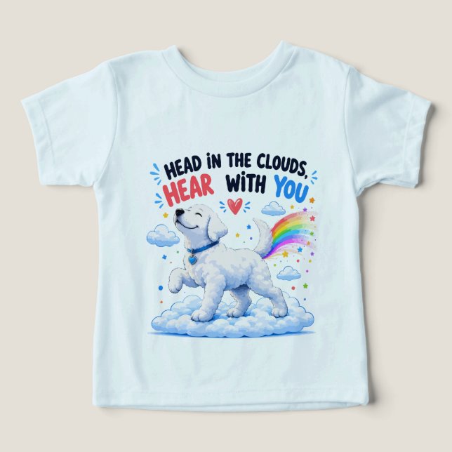 Head in the Clouds Cute Dog Design (Design Front)