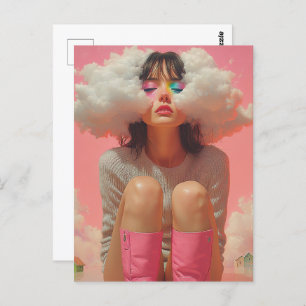 Head in the Clouds Surreal Postcard