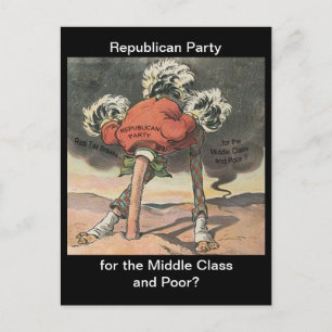 Head in the Sand Republican Party Invitation Postcard