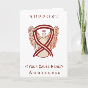 Head/Neck Cancer Awareness Ribbon Customised Card