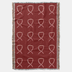 Head & Neck Cancer Awareness Ribbon Throw Blankets