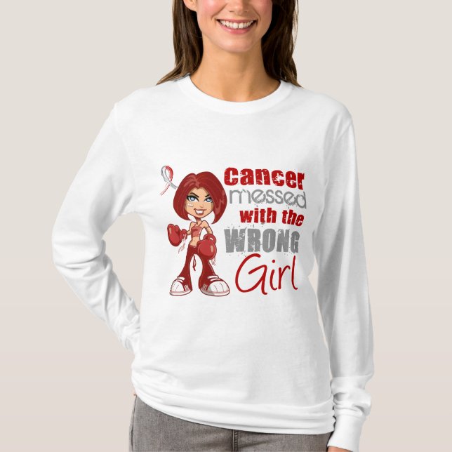 Head Neck Cancer Messed With Wrong Girl.png T-Shirt (Front)