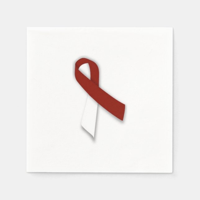 Head & Neck Cancer Ribbon Napkins (Front)