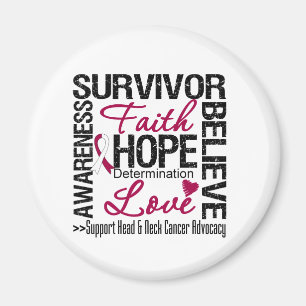 Head Neck Cancer Survivors Motto Magnet