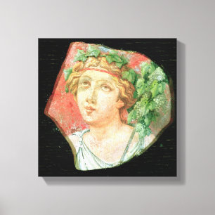 Head of a bacchante canvas print