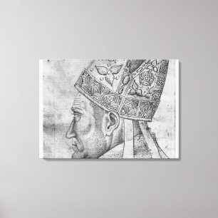 Head of a bishop, from the The Vallardi Album Canvas Print