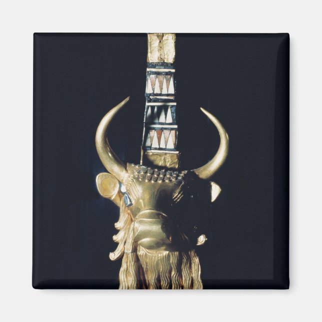 Head of a bull, decoration from a harp magnet (Front)