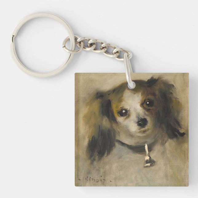 Head of a Dog, 1870 (oil on canvas) Key Ring (Front)