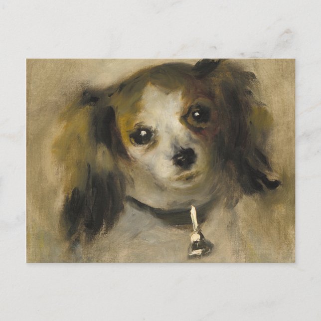 Head of a Dog, 1870 (oil on canvas) Postcard (Front)