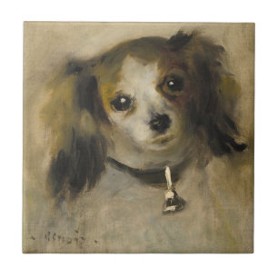 Head of a Dog, 1870 (oil on canvas) Tile