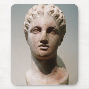 Head of a goddess, 4th century B.C. Mouse Pad