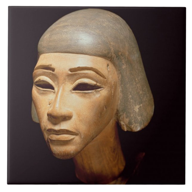 Head of a Harpist, from Tell El-Amarna, c.1370-136 Tile (Front)