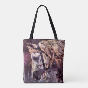 Head of a Horse by Giovanni Boldini, Vintage Art Tote Bag