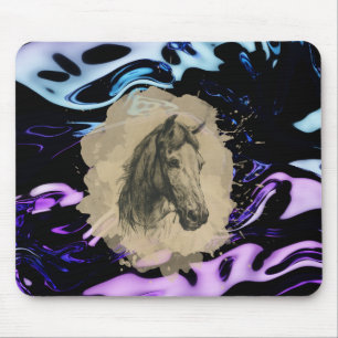 Head of a Horse Sketch Mouse Pad