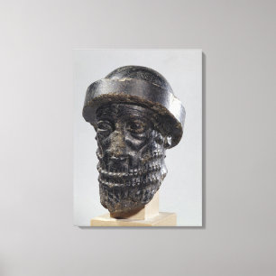Head of a king, possibly Hammurabi, king of Babylo Canvas Print
