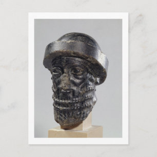 Head of a king, possibly Hammurabi, king of Babylo Postcard