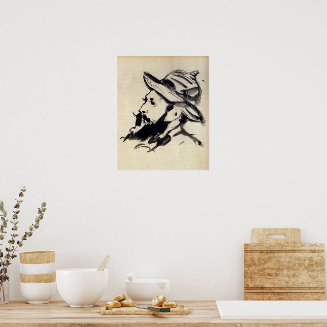 Head of a Man by Claude Monet, Poster (Kitchen)