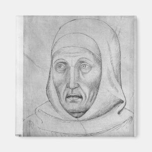 Head of a monk, from the The Vallardi Album Magnet