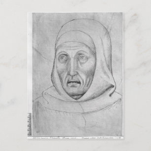 Head of a monk, from the The Vallardi Album Postcard