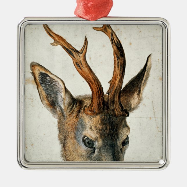 Head of a Roe Deer Metal Tree Decoration (Front)