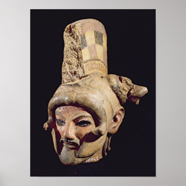 Head of a warrior wearing a helmet poster (Front)