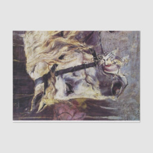Head of a White Horse (by Giovanni Boldini) Tissue Paper
