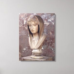 Head of a woman known as Aspasia of Miletos Canvas Print