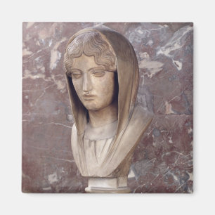 Head of a woman known as Aspasia of Miletos Magnet