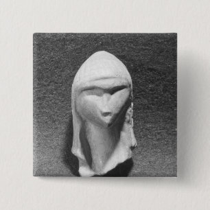 Head of a Woman known as Venus of Brassempouy 15 Cm Square Badge