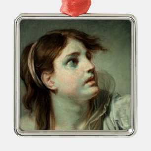 Head of a Young Girl Metal Tree Decoration