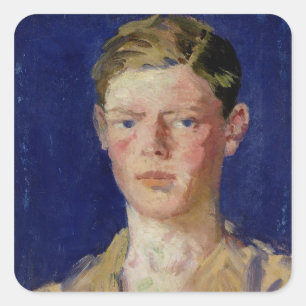 Head of a Young Man Square Sticker