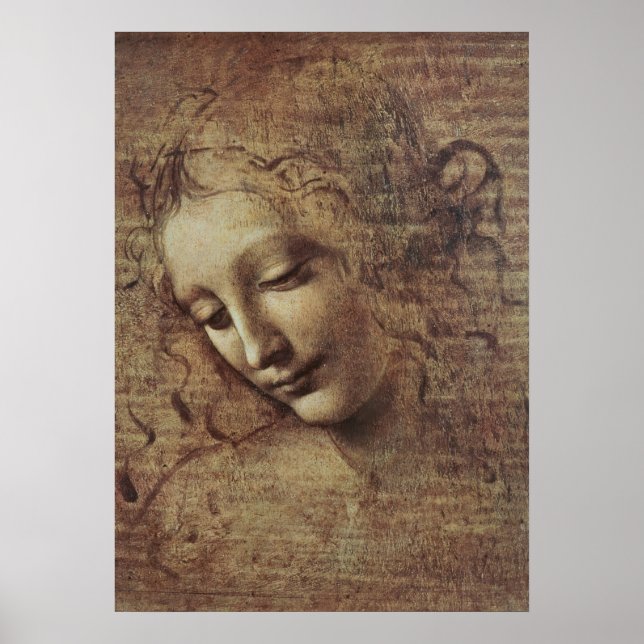 Head of a Young Woman with Tousled Hair or, Leda Poster (Front)