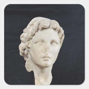 Head of Alexander the Great Square Sticker